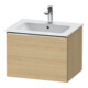 Duravit Meuble sous-lavabo D-Neo 61x46,2 cm, chrome/chêne naturel, 1 tiroir, suspendu-1