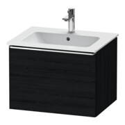 Duravit Meuble sous-lavabo D-Neo 61x46,2 cm, chrome/chêne noir, 1 tiroir, suspendu-1
