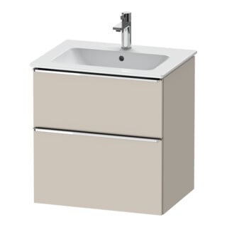 Duravit Meuble sous lavabo D-Neo 61x46,2 cm, chrome/taupe, 1 porte, 1 tiroir