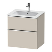 Duravit Meuble sous lavabo D-Neo 61x46,2 cm, chrome/taupe, 1 porte, 1 tiroir