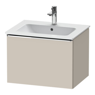 Duravit Meuble sous-lavabo D-Neo 61x46,2 cm, chrome/taupe mat, 1 tiroir, suspendu