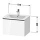 Duravit Meuble sous-lavabo D-Neo 61x46,2 cm, ES geb/Bas ma, 1 tiroir, suspendu