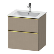 Duravit Meuble sous-lavabo D-Neo 61x46,2 cm, g pol/Lei, 1 tiroir, 1 coulissant