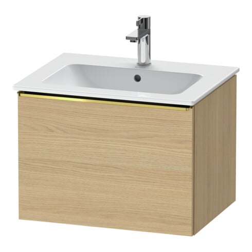 Duravit Meuble sous-lavabo D-Neo 61x46,2 cm, g pol/Oeuf Nat, 1 tiroir, suspendu