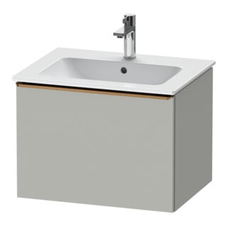 Duravit Meuble sous-lavabo D-Neo 61x46,2 cm, gris béton, 1 tiroir, suspendu