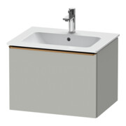 Duravit Meuble sous-lavabo D-Neo 61x46,2 cm, gris béton, 1 tiroir, suspendu