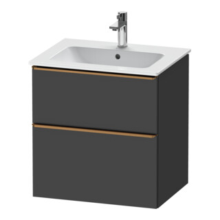 Duravit Meuble sous lavabo D-Neo 61x46,2 cm, gris m, 1 porte, 1 tiroir