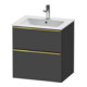 Duravit Meuble sous-lavabo D-Neo 61x46,2 cm, gris mat, 1 porte, 1 tiroir-1