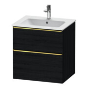 Duravit Meuble sous-lavabo D-Neo 61x46,2 cm, gris perle/ivoire, 1 porte, 1 tiroir