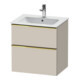 Duravit Meuble sous-lavabo D-Neo 61x46,2 cm, gris perle/taupe, 1 porte, 1 tiroir-1