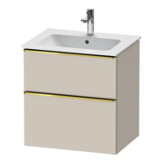 Duravit Meuble sous-lavabo D-Neo 61x46,2 cm, gris perle/taupe, 1 porte, 1 tiroir