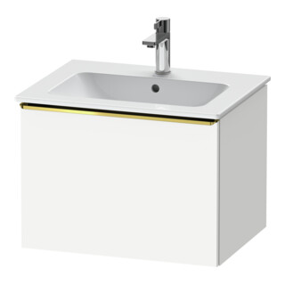 Duravit Meuble sous-lavabo D-Neo 61x46,2 cm, gris poli/blanc mat, 1 tiroir, suspendu