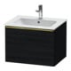 Duravit Meuble sous-lavabo D-Neo 61x46,2 cm, gris poli/blanc œuf, 1 tiroir, suspendu-1
