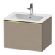 Duravit Meuble sous-lavabo D-Neo 61x46,2 cm, gris poli/lin, 1 tiroir, suspendu-1