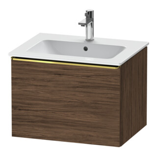 Duravit Meuble sous-lavabo D-Neo 61x46,2 cm, gris poli/nu foncé, 1 tiroir, suspendu