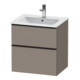 Duravit Meuble sous-lavabo D-Neo 61x46,2 cm, noir/Bas ma, 1 tiroir, 1 coulissant-1