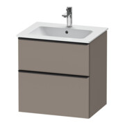 Duravit Meuble sous-lavabo D-Neo 61x46,2 cm, noir/Bas ma, 1 tiroir, 1 coulissant