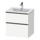 Duravit Meuble sous lavabo D-Neo 61x46,2 cm, noir/blanc mat, 1 tiroir, 1 coulissant-1