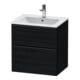 Duravit Meuble sous-lavabo D-Neo 61x46,2 cm, noir/ébène, 1 tiroir, 1 coulissant-1