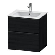 Duravit Meuble sous-lavabo D-Neo 61x46,2 cm, noir/ébène, 1 tiroir, 1 coulissant-1