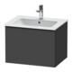 Duravit Meuble sous lavabo D-Neo 61x46,2 cm, noir/Grap ma, 1 tiroir, suspendu-1