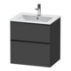 Duravit Meuble sous lavabo D-Neo 61x46,2 cm, noir/gris, 1 tiroir, 1 coulissant-1