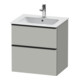 Duravit Meuble sous-lavabo D-Neo 61x46,2 cm, noir/gris mat, 1 tiroir, 1 coulissant-1