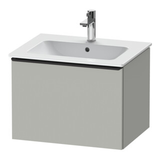 Duravit Meuble sous-lavabo D-Neo 61x46,2 cm, noir/gris mat, 1 tiroir, suspendu