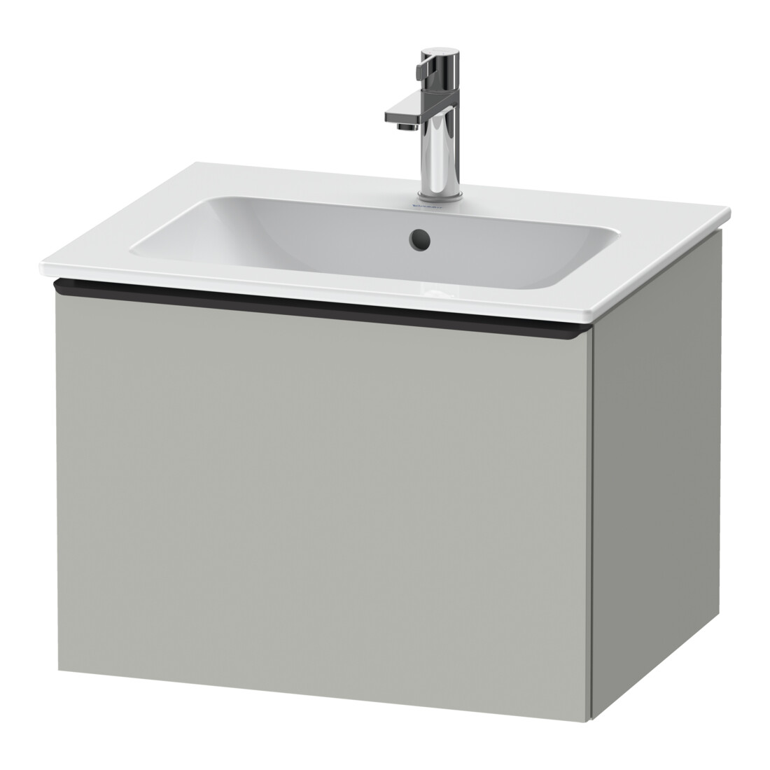 Duravit Meuble sous-lavabo D-Neo 61x46,2 cm, noir/gris mat, 1 tiroir, suspendu