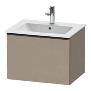 Duravit Meuble sous-lavabo D-Neo 61x46,2 cm, noir/lin, 1 tiroir, suspendu