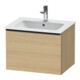 Duravit Meuble sous lavabo D-Neo 61x46,2 cm, noir/Oeuf Naturel, 1 tiroir, suspendu-1