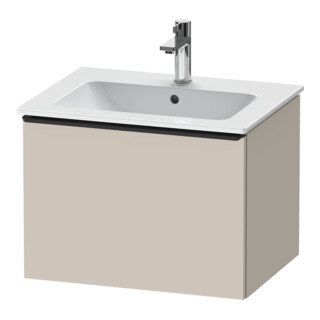 Duravit Meuble sous lavabo D-Neo 61x46,2 cm, noir/taupe mat, 1 tiroir, suspendu