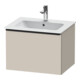 Duravit Meuble sous lavabo D-Neo 61x46,2 cm, noir/taupe mat, 1 tiroir, suspendu-1