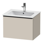 Duravit Meuble sous lavabo D-Neo 61x46,2 cm, noir/taupe mat, 1 tiroir, suspendu