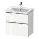 Duravit Meuble sous lavabo D-Neo 63,4x45,2 cm, avec hgl, 1 tiroir, 1 coulissant-1