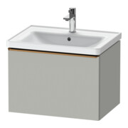 Duravit Meuble sous lavabo D-Neo 63,4x45,2 cm, b chêne/gris mat, 1 tiroir, suspendu