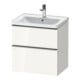 Duravit Meuble sous-lavabo D-Neo 63,4x45,2 cm, blanc brillant, 1 porte, 1 tiroir-1