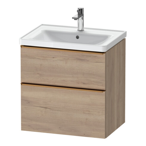 Duravit Meuble sous-lavabo D-Neo 63,4x45,2 cm, blanc brillant, 1 porte, 1 tiroir