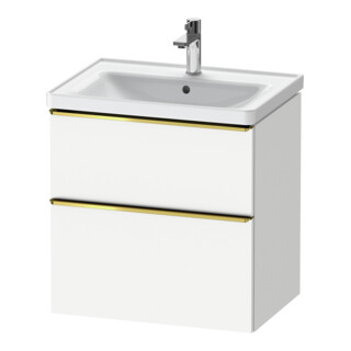 Duravit Meuble sous-lavabo D-Neo 63,4x45,2 cm, blanc brillant, 1 porte, 1 tiroir