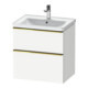 Duravit Meuble sous-lavabo D-Neo 63,4x45,2 cm, blanc brillant, 1 porte, 1 tiroir-1