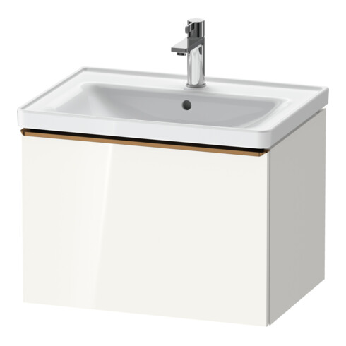 Duravit Meuble sous lavabo D-Neo 63,4x45,2 cm, blanc brillant, 1 tiroir, suspendu