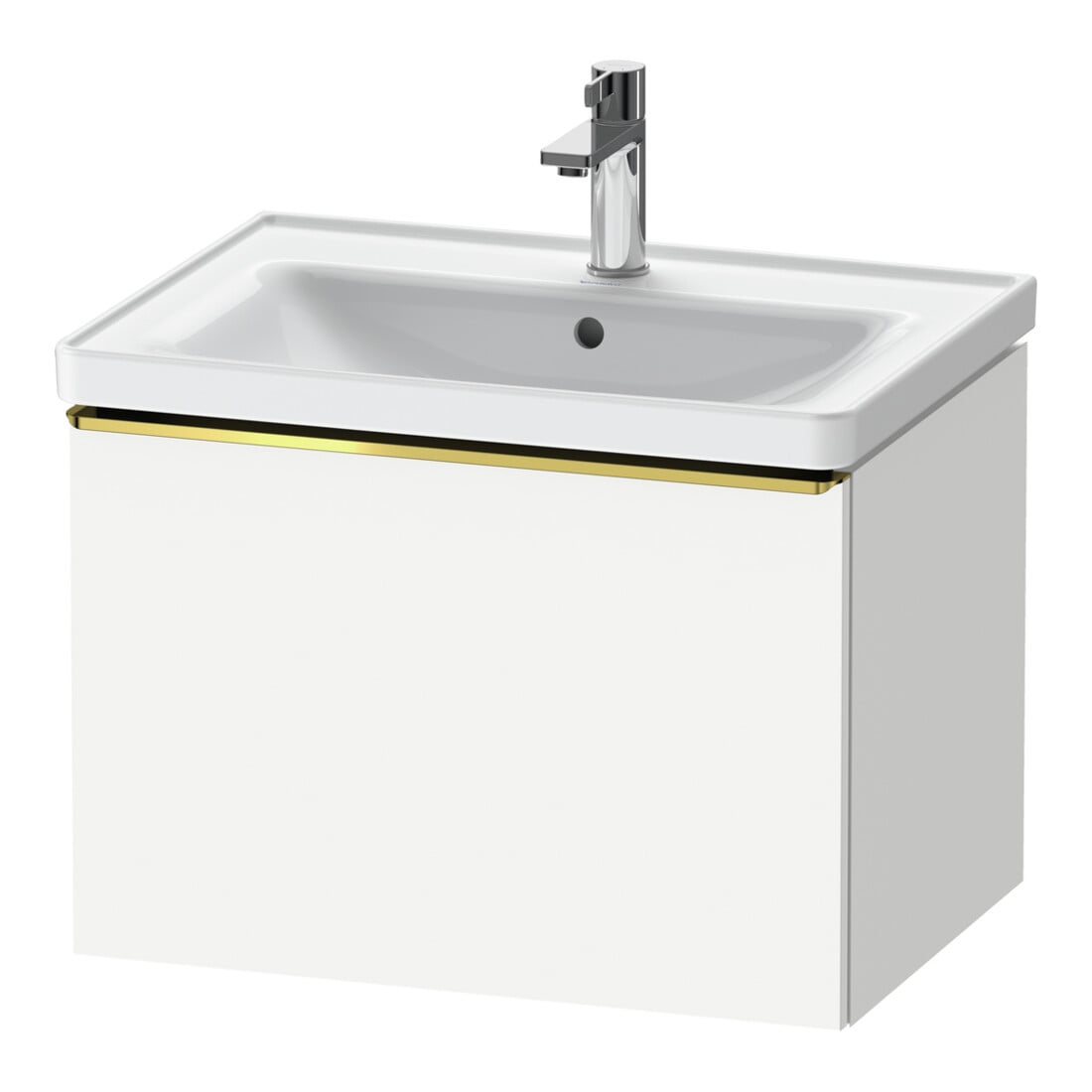 Duravit Meuble sous lavabo D-Neo 63,4x45,2 cm, blanc brillant, 1 tiroir, suspendu