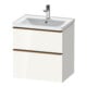 Duravit Meuble sous-lavabo D-Neo 63,4x45,2 cm, blanc/gris, 1 porte, 1 tiroir-1