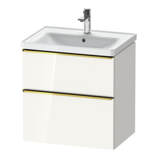 Duravit Meuble sous-lavabo D-Neo 63,4x45,2 cm, blanc poli, 1 porte, 1 tiroir
