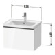 Duravit Meuble sous lavabo D-Neo 63,4x45,2 cm, ch/Bas ma, 1 tiroir, suspendu