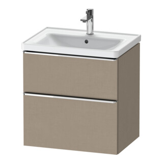 Duravit Meuble sous lavabo D-Neo 63,4x45,2 cm, ch/lin, 1 tiroir, 1 coulissant