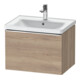 Duravit Meuble sous lavabo D-Neo 63,4x45,2 cm, chêne/œuf marbré, 1 tiroir, suspendu-1
