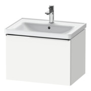 Duravit Meuble sous lavabo D-Neo 63,4x45,2 cm, chr/blanc, 1 tiroir, suspendu