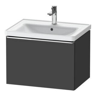 Duravit Meuble sous lavabo D-Neo 63,4x45,2 cm, chr/Grap ma, 1 tiroir, suspendu