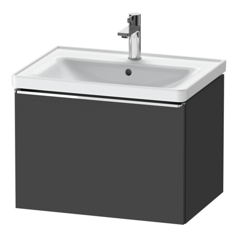 Duravit Meuble sous lavabo D-Neo 63,4x45,2 cm, chr/Grap ma, 1 tiroir, suspendu